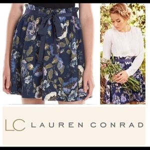 Lauren Conrad Paperbag Floral Skirt